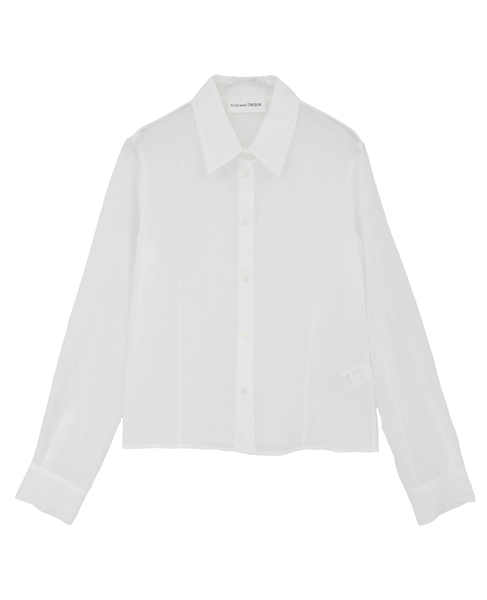 【TU ES MON TRESOR /トゥ エ モン トレゾア】Cotton Lawn Sheer Shirt 詳細画像 ホワイト 1