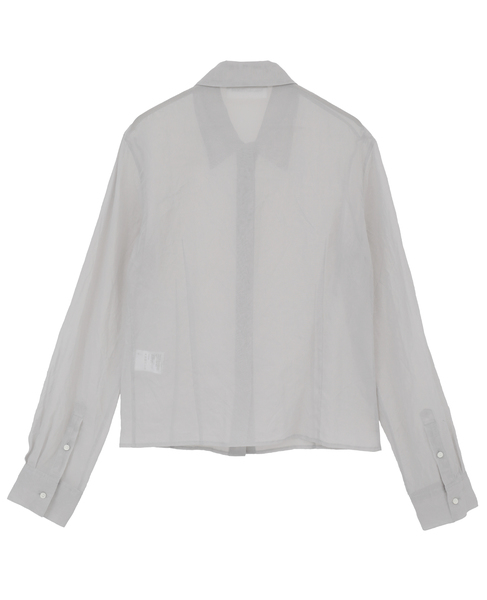 【TU ES MON TRESOR /トゥ エ モン トレゾア】Cotton Lawn Sheer Shirt 詳細画像 ライトグレー 2