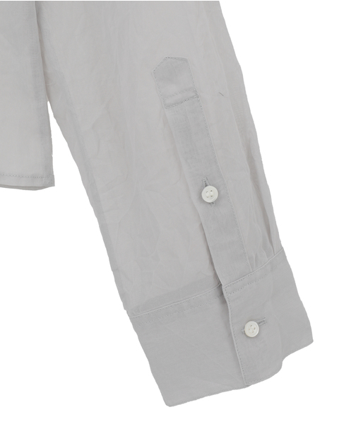【TU ES MON TRESOR /トゥ エ モン トレゾア】Cotton Lawn Sheer Shirt 詳細画像 ライトグレー 5