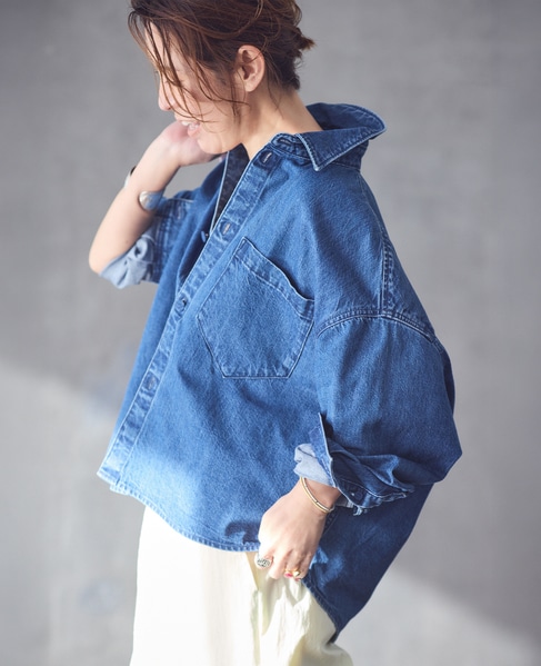 《コラボ》【upper hights*Naoko Okusa】THE B-SHIRTS 詳細画像 インディゴ 1