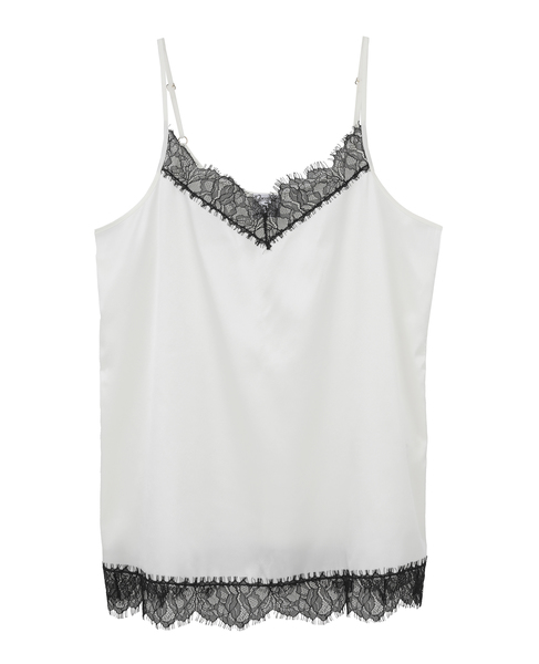 《別注》【Oscalito/オスカリート】シルクレースキャミソール 詳細画像 ホワイト 1