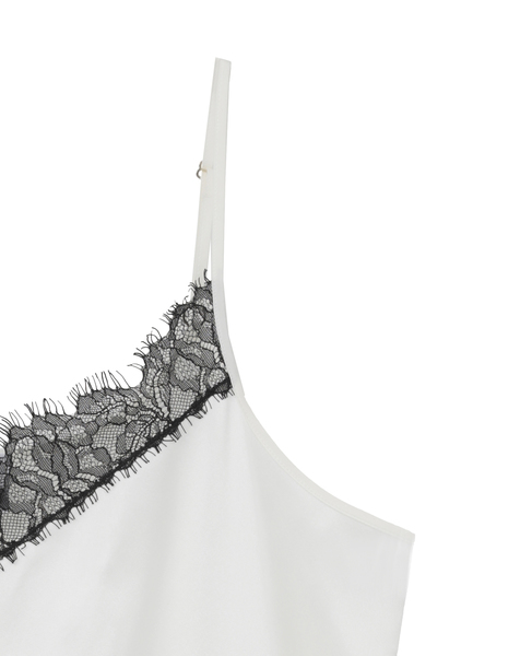 《別注》【Oscalito/オスカリート】シルクレースキャミソール 詳細画像 ホワイト 4