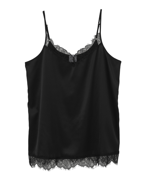 《別注》【Oscalito/オスカリート】シルクレースキャミソール 詳細画像 ブラック 1