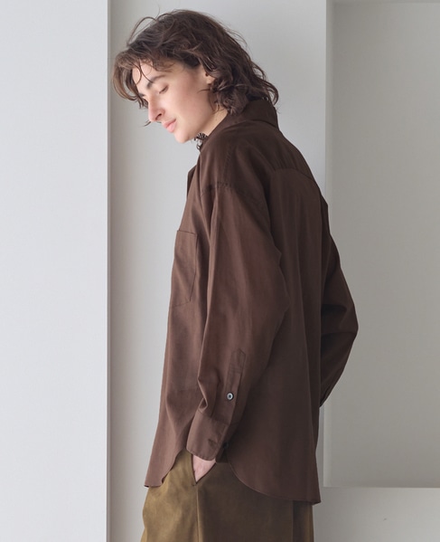 《別注》【MADISONBLUE/マディソンブルー】J.BRADREY L/S SHIRT C/VOILE 詳細画像 ブラウン 2