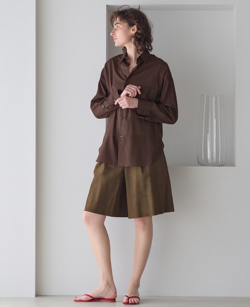 《別注》【MADISONBLUE/マディソンブルー】J.BRADREY L/S SHIRT C/VOILE 詳細画像 ブラウン 4