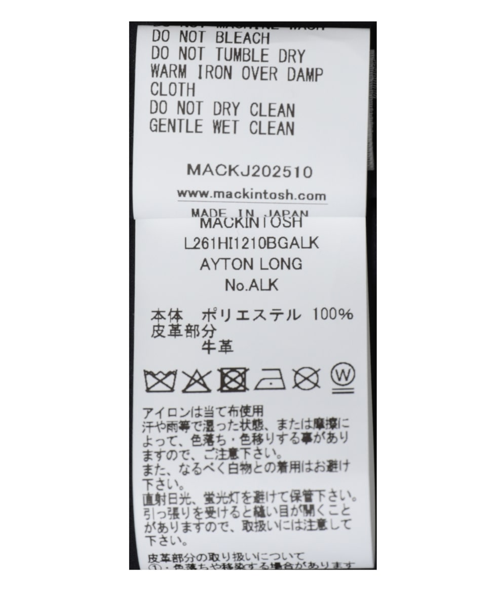 【MACKINTOSH/マッキントッシュ】AYTON LONG 詳細画像 ネイビー 12