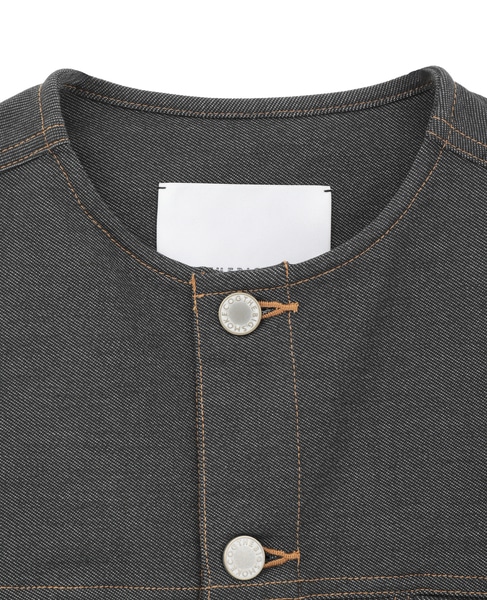 【COGTHEBIGSMOKE/コグザビッグスモーク】NIKKI COLLARLESS JACKET 詳細画像 インディゴ 3