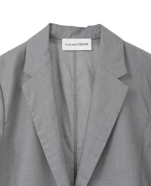 【TU ES MON TRESOR /トゥ エ モン トレゾア】Tailored Shirt Jacket 詳細画像 グレー 3
