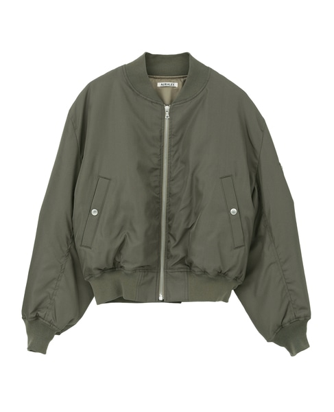 【AURALEE/オーラリー】HIGH DENSITY SILK TWILL FLIGHT BLOUSON 詳細画像 カーキ 1