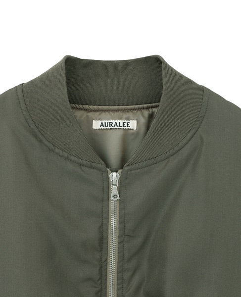 【AURALEE/オーラリー】HIGH DENSITY SILK TWILL FLIGHT BLOUSON 詳細画像 カーキ 3