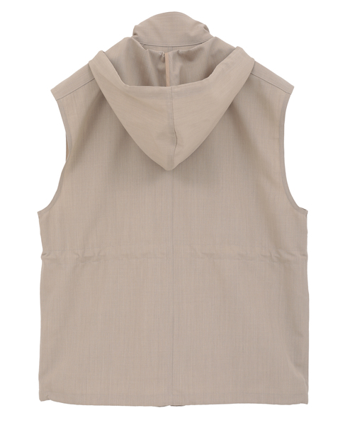 【AURALEE/オーラリー】WOOL MAX CANVAS OVER VEST 詳細画像 グレージュ 2