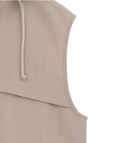 【AURALEE/オーラリー】WOOL MAX CANVAS OVER VEST 詳細画像 グレージュ 4
