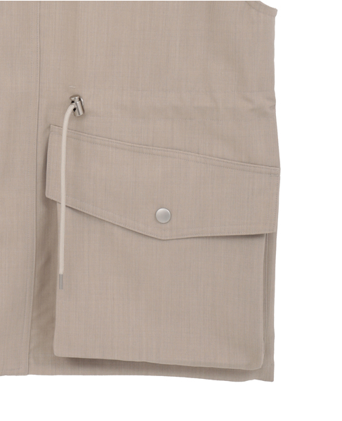 【AURALEE/オーラリー】WOOL MAX CANVAS OVER VEST 詳細画像 グレージュ 5