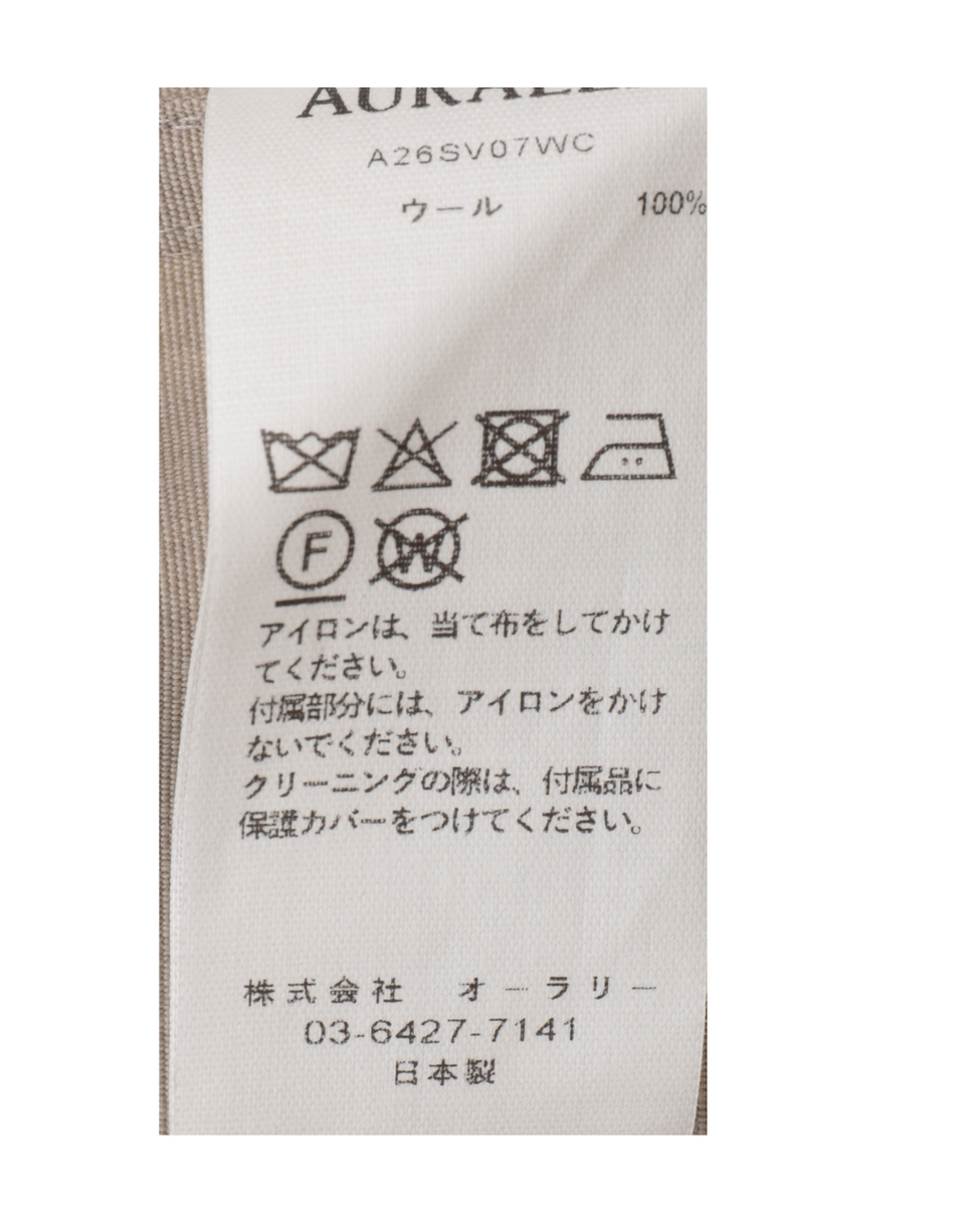 【AURALEE/オーラリー】WOOL MAX CANVAS OVER VEST 詳細画像 グレージュ 8