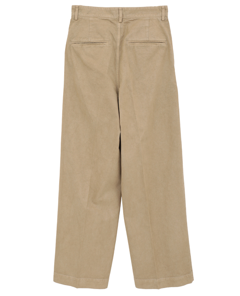 【AURALEE/オーラリー】GARMENT-DYED FINX LIGHT CHINO ONE-TUCK WIDE PANTS 詳細画像 ベージュ 2