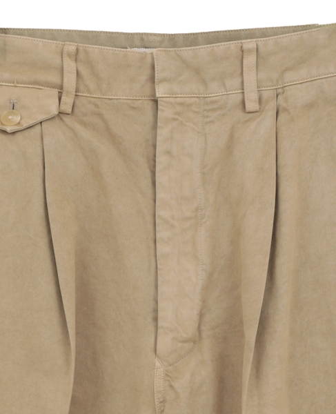 【AURALEE/オーラリー】GARMENT-DYED FINX LIGHT CHINO ONE-TUCK WIDE PANTS 詳細画像 ベージュ 3