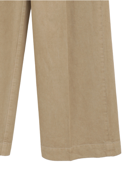 【AURALEE/オーラリー】GARMENT-DYED FINX LIGHT CHINO ONE-TUCK WIDE PANTS 詳細画像 ベージュ 5