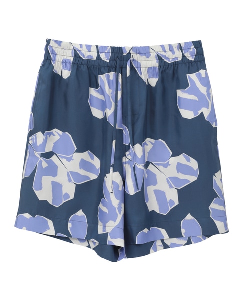 【BANANATIME / バナナタイム】RELAXED 3 SHORT  PAPER CUTS NAVY LILAC   詳細画像 ネイビー 1