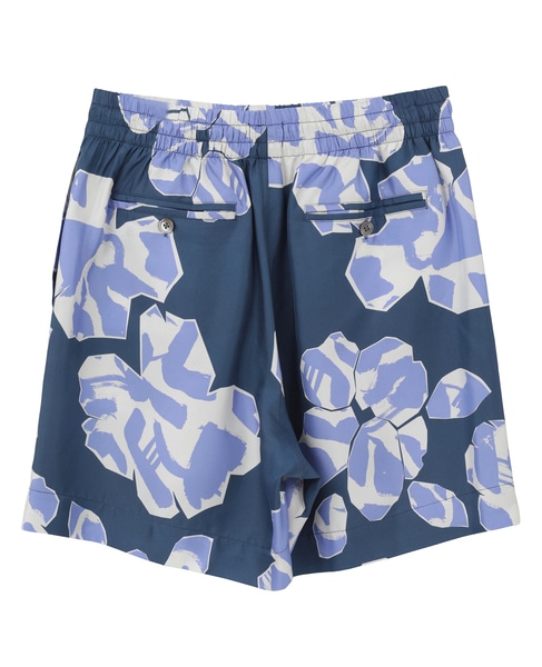 【BANANATIME / バナナタイム】RELAXED 3 SHORT  PAPER CUTS NAVY LILAC   詳細画像 ネイビー 2