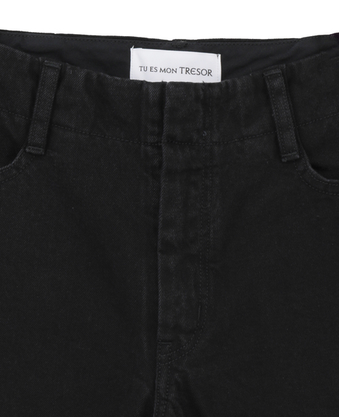 【TU ES MON TRESOR /トゥ エ モン トレゾア】The Hematite Jean Short 詳細画像 ブラック 3