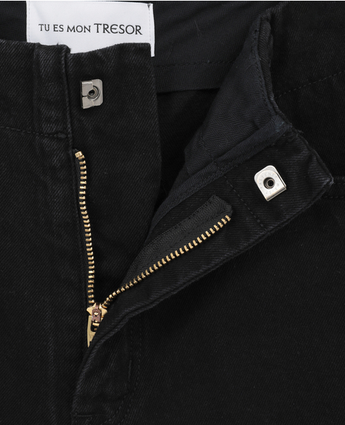 【TU ES MON TRESOR /トゥ エ モン トレゾア】The Hematite Jean Short 詳細画像 ブラック 4