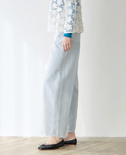 【HAIKURE /ハイクル】BETHANY SHORT LENGTH TWILL 45 詳細画像 水色 2