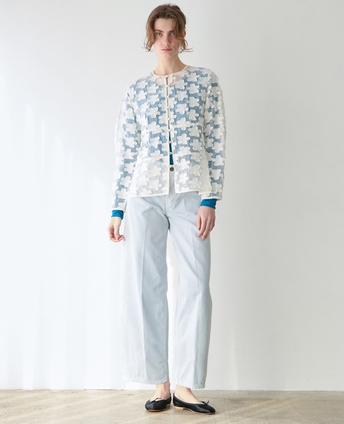 【HAIKURE /ハイクル】BETHANY SHORT LENGTH TWILL 45 詳細画像 水色 3