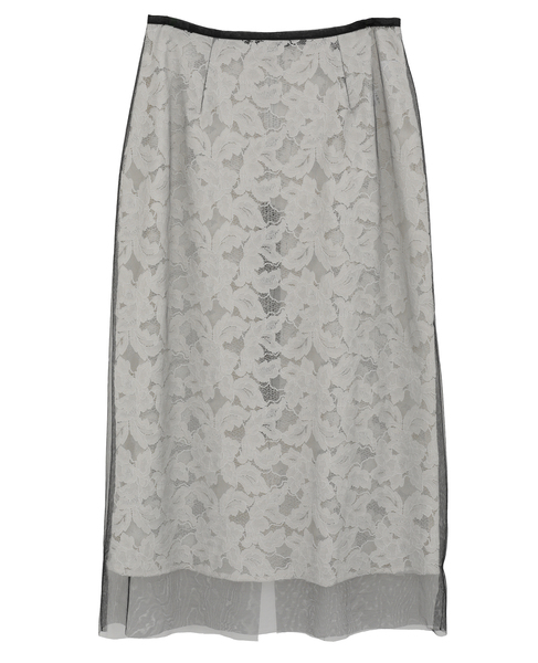 【MARGE /マージ 】Lace layered skirt（一部別注カラー） 詳細画像 アイボリー 1