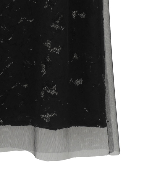 【MARGE /マージ 】Lace layered skirt（一部別注カラー） 詳細画像 ブラック 15