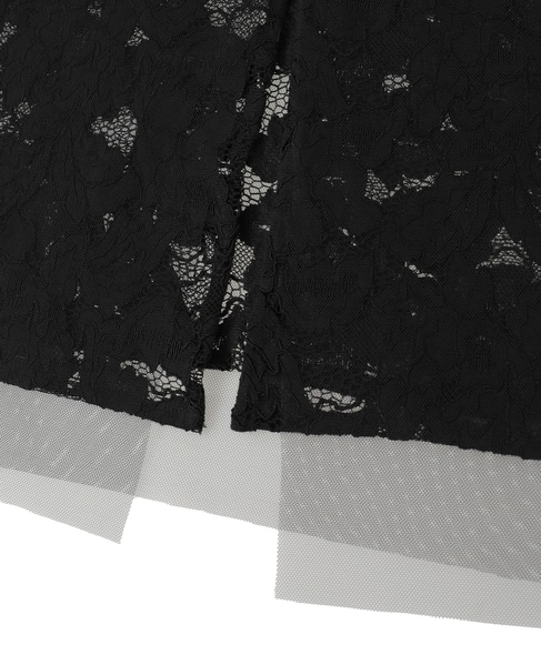【MARGE /マージ 】Lace layered skirt（一部別注カラー） 詳細画像 ブラック 16