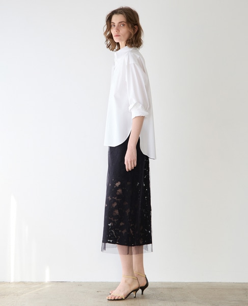 【MARGE /マージ 】Lace layered skirt（一部別注カラー） 詳細画像 ブラック 6