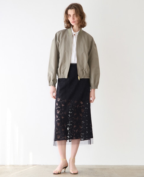 【MARGE /マージ 】Lace layered skirt（一部別注カラー） 詳細画像 ブラック 7