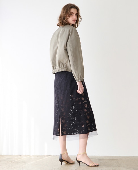 【MARGE /マージ 】Lace layered skirt（一部別注カラー） 詳細画像 ブラック 8