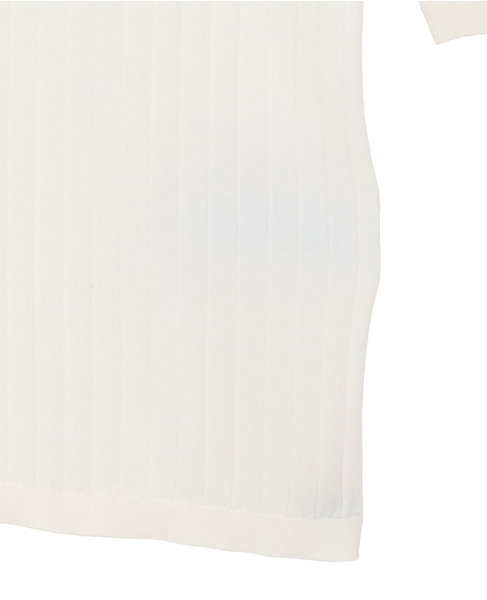 【JOHN SMEDLEY / ジョンスメドレー】リブ編みポロシャツ 詳細画像 アイボリー 5