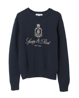 【Sporty＆Rich/スポーティアンドリッチ】Vendome Knitted Sweater