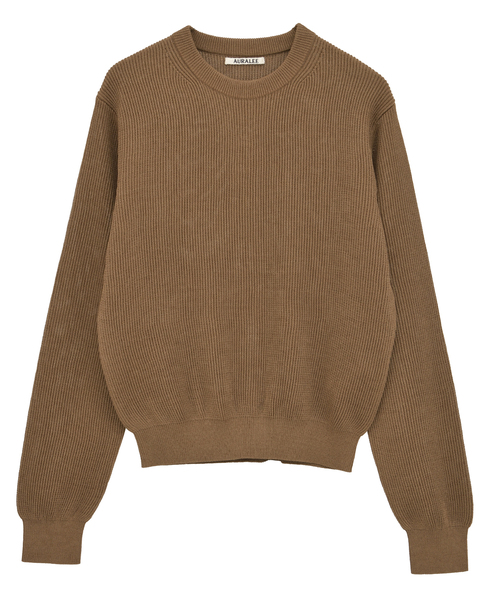 【AURALEE/オーラリー】FLAT YARN RIB KNIT P/O 詳細画像 ブラウン 1