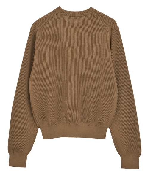 【AURALEE/オーラリー】FLAT YARN RIB KNIT P/O 詳細画像 ブラウン 2