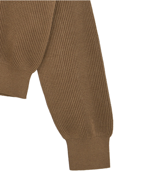 【AURALEE/オーラリー】FLAT YARN RIB KNIT P/O 詳細画像 ブラウン 4