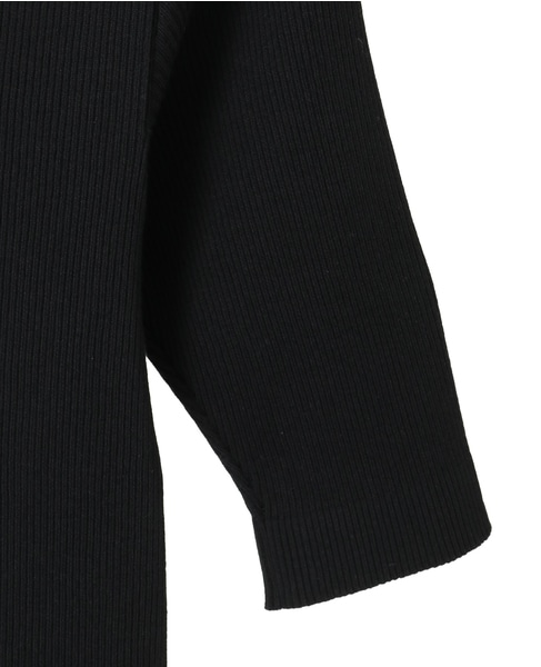 【AURALEE/オーラリー】*COTTON HIGH GAUGE RIB KNIT POLO 詳細画像 ブラック 4