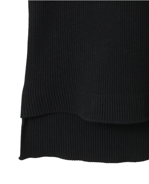 【AURALEE/オーラリー】*COTTON HIGH GAUGE RIB KNIT TEE 詳細画像 ブラック 5
