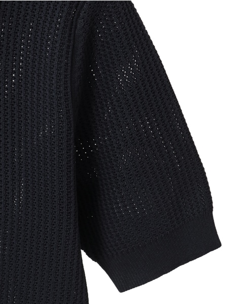 【MADISONBLUE/マディソンブルー】POLO KNIT MESH 詳細画像 ネイビー 5