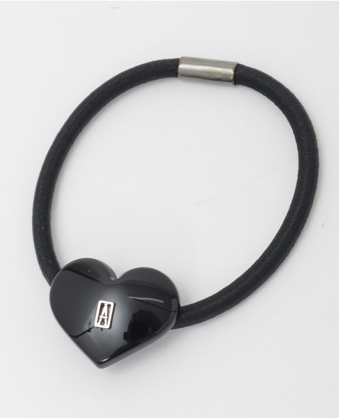 【ALEXANDRE DE PARIS/ アレクサンドル ドゥ パリ 】ハートシェイプ ヘアゴム 詳細画像 ブラック 1