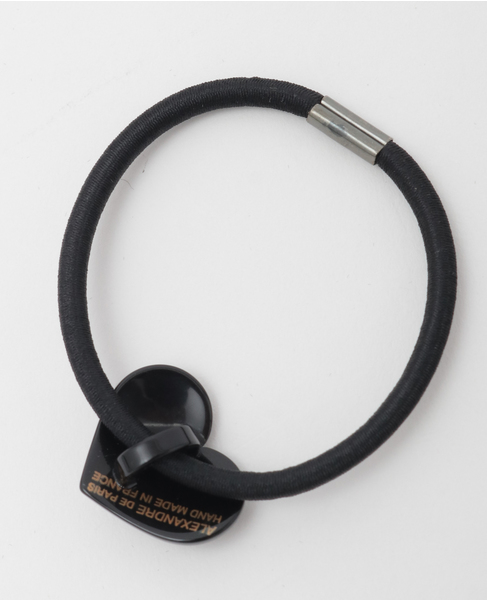 【ALEXANDRE DE PARIS/ アレクサンドル ドゥ パリ 】ハートシェイプ ヘアゴム 詳細画像 ブラック 2