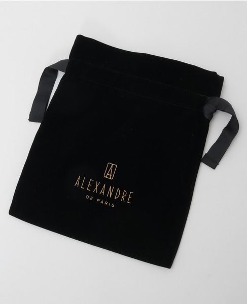 【ALEXANDRE DE PARIS/ アレクサンドル ドゥ パリ 】ベロアリボンバレッタ 詳細画像 ブラック 6