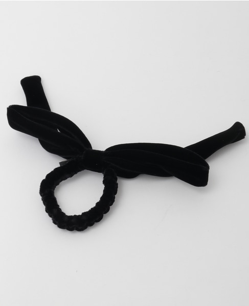 【ALEXANDRE DE PARIS/ アレクサンドル ドゥ パリ 】ベロアリボンポニー 詳細画像 ブラック 2