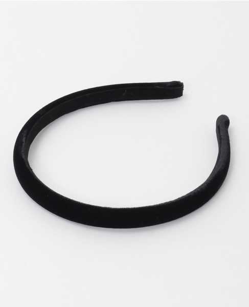 【ALEXANDRE DE PARIS/ アレクサンドル ドゥ パリ 】1cmベロアカチューシャ 詳細画像 ブラック 1