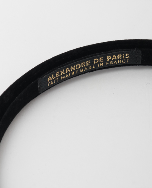 【ALEXANDRE DE PARIS/ アレクサンドル ドゥ パリ 】1cmベロアカチューシャ 詳細画像 ブラック 3