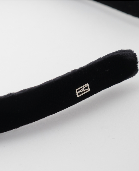 【ALEXANDRE DE PARIS/ アレクサンドル ドゥ パリ 】1cmベロアカチューシャ 詳細画像 ブラック 4