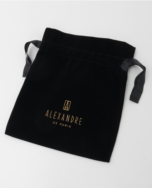 【ALEXANDRE DE PARIS/ アレクサンドル ドゥ パリ 】1cmベロアカチューシャ 詳細画像 ブラック 5