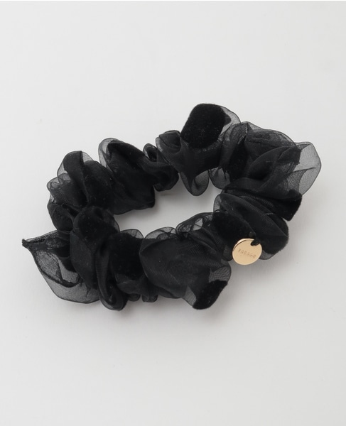 【TRESSE /トレス】sheer dot ribbon chouchou 詳細画像 ブラック 3